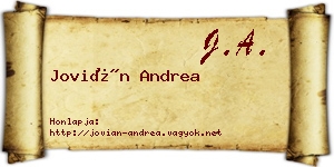 Jovián Andrea névjegykártya